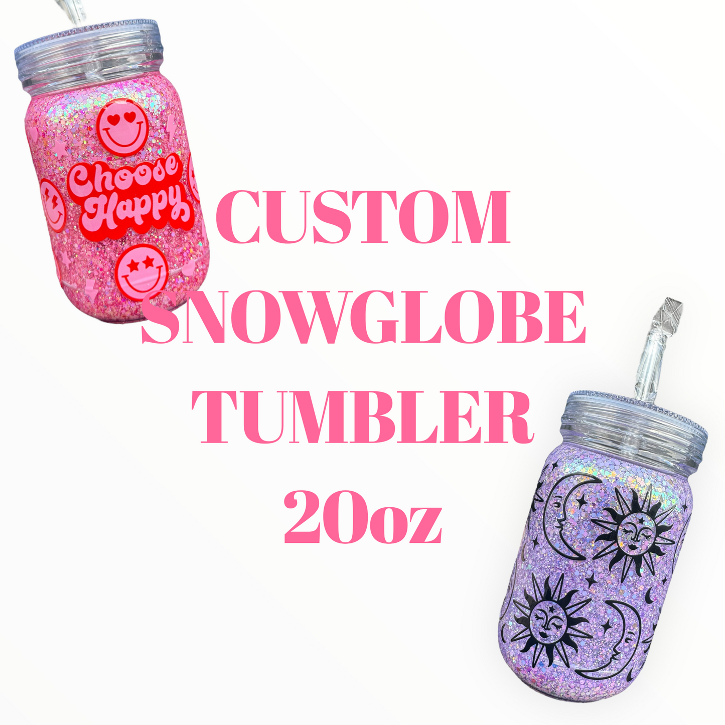 Custom Snow Globe Tumbler 20oz