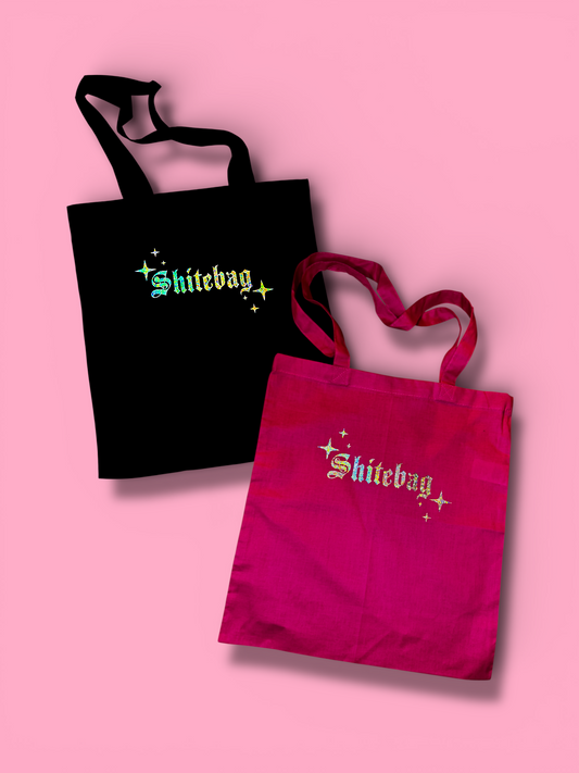 “Shitebag” tote bag